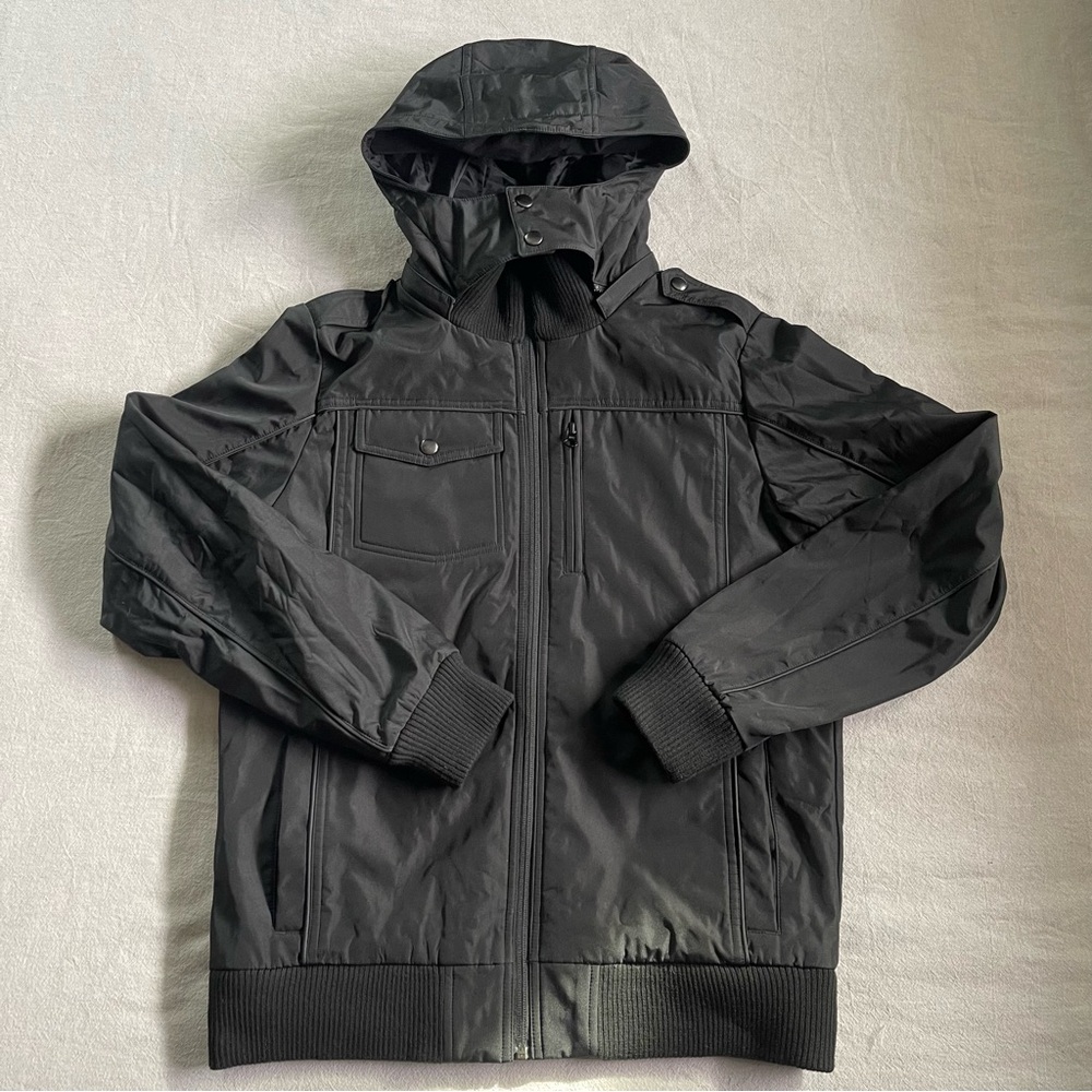 Baubax Men's Water Resistant Bomber Jacket in Black size Medium
